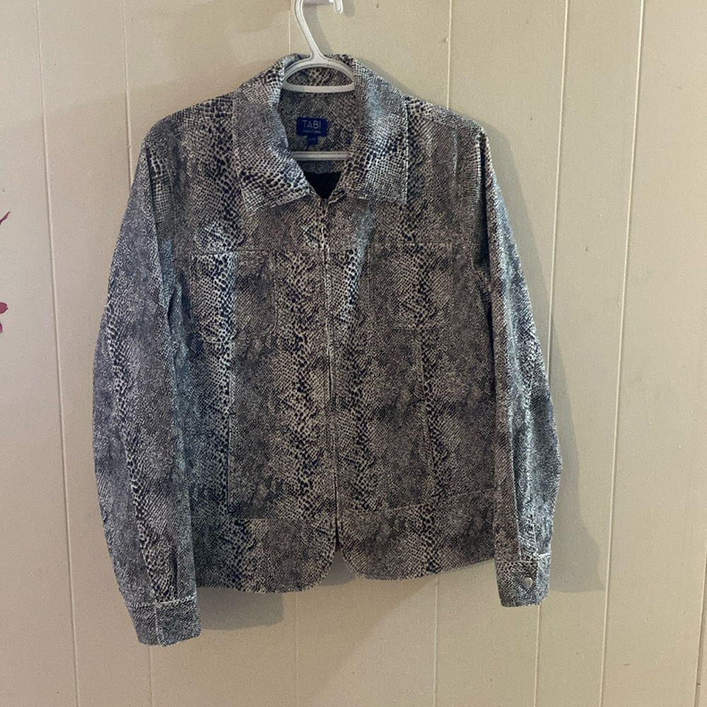 Snakeskin print Tabi jacket